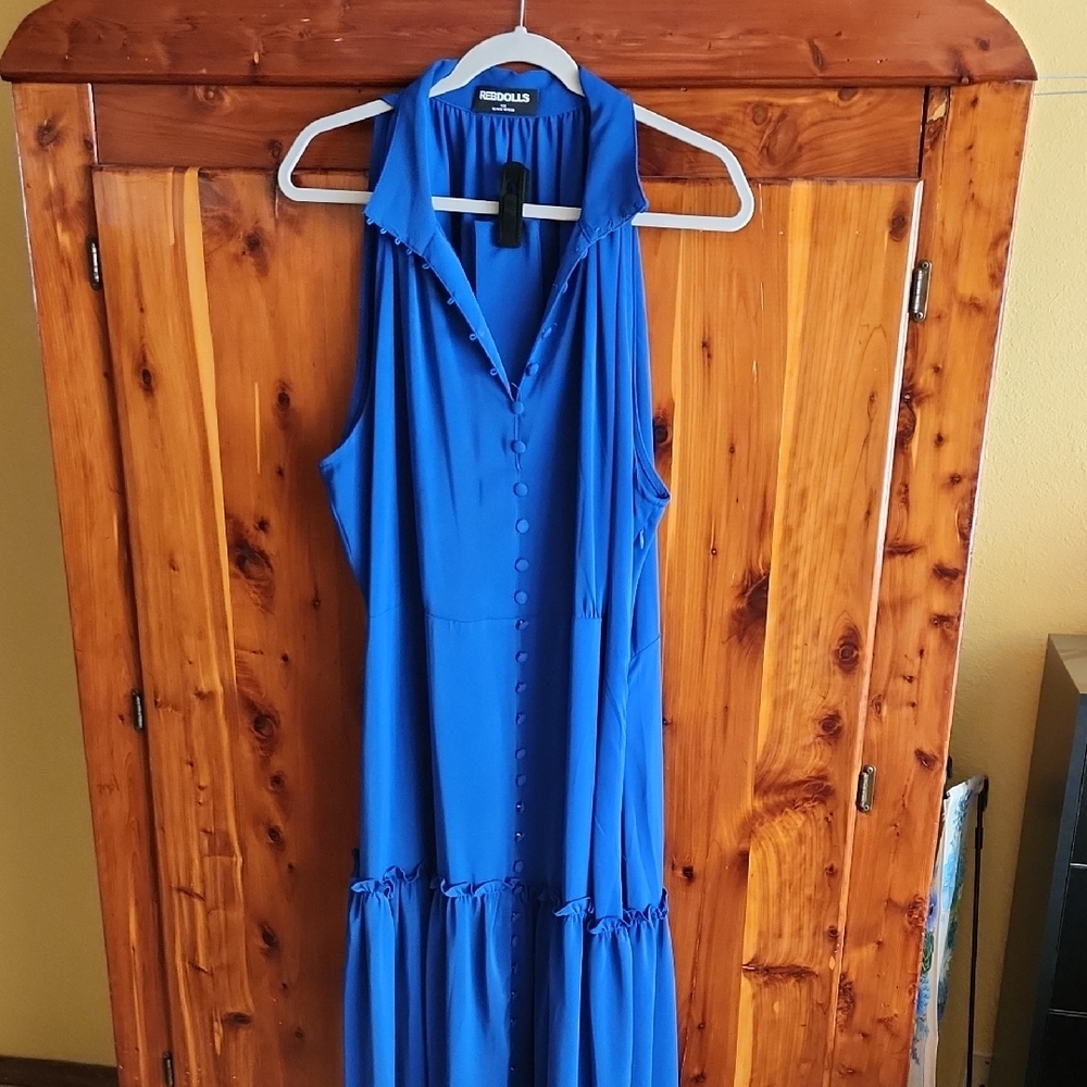 "Back In Office" Button Down A-line Dress - Picture 3 of 4